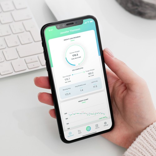 Weight Tracker Mobile App Design