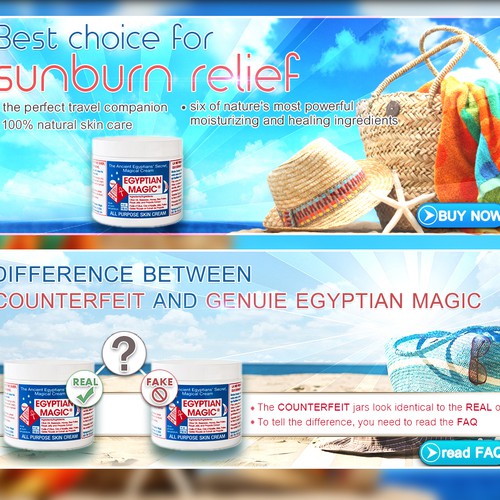 Egyptian Magic Skin Cream needs a new banner ad