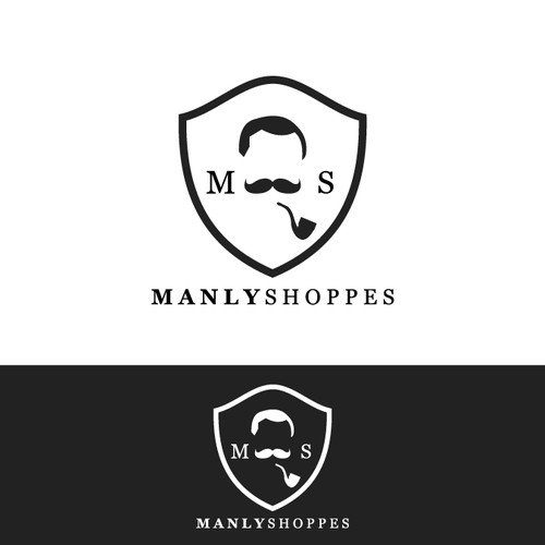 Bold logo concept for manly shoppe