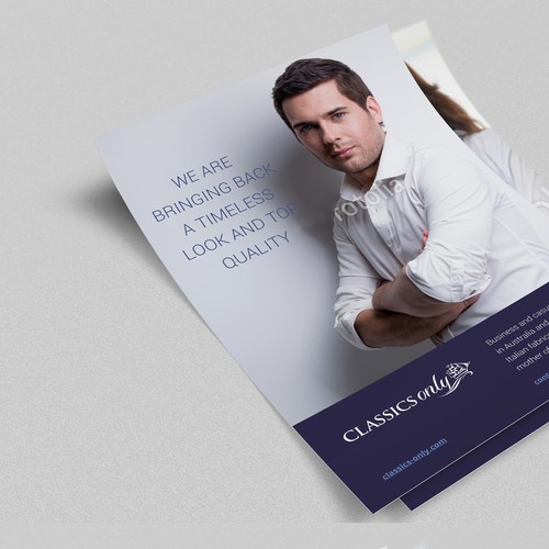 Brochure for high quality shirt business