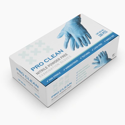 Packaging for Examination Glove Brand