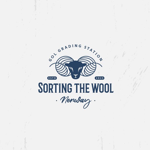 Masculine sheep wool logo