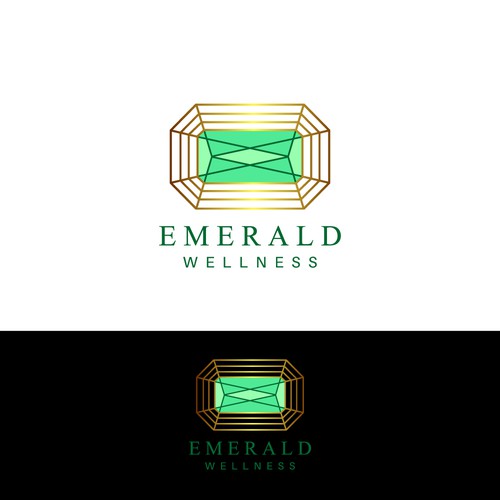 Winning design for 'Emerald Wellness'.