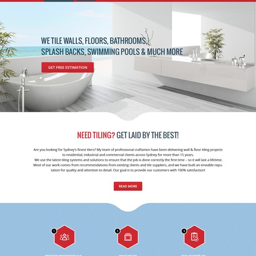 A Clean, Responsive Creative Web Design for a Tiling company