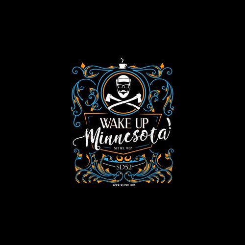 Retro design for Wake up Minnesota coffe