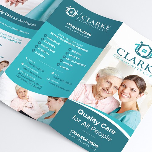 Beautiful Trifold design for Care Giving Company