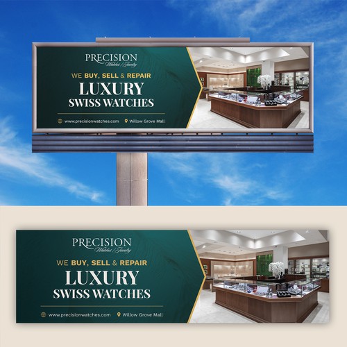 Luxury billboard for watch store