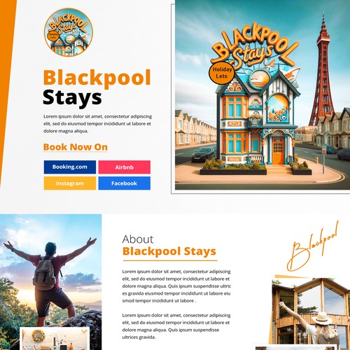Blackpool Stays Wix landing page