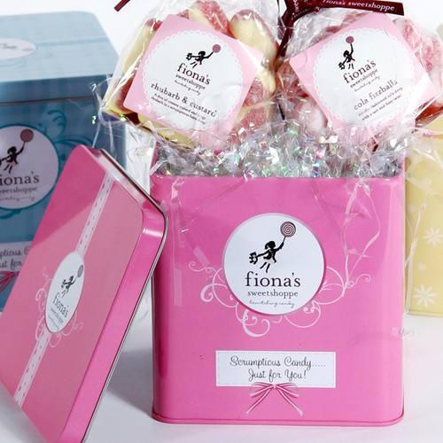 Candy Tin Design, Fiona’s Sweetshoppe