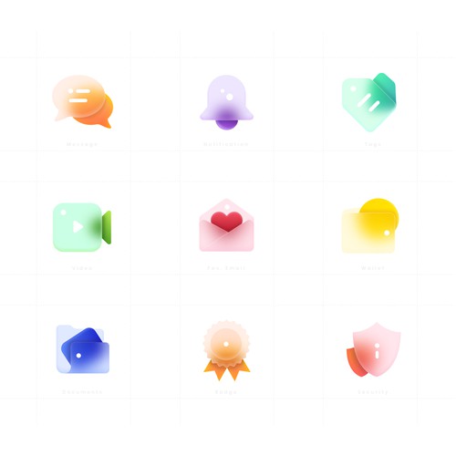 Frosted Glass Icons
