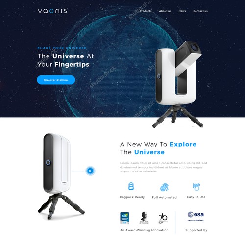 Web Page Design For Vaonis