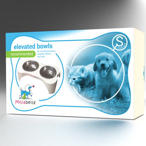 Packaging for Elevated Dog bowls 