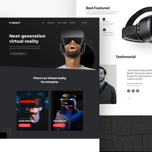 Website Virtual Reality Exploration