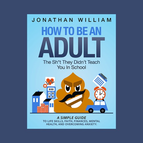 illustration based book cover design for self help book