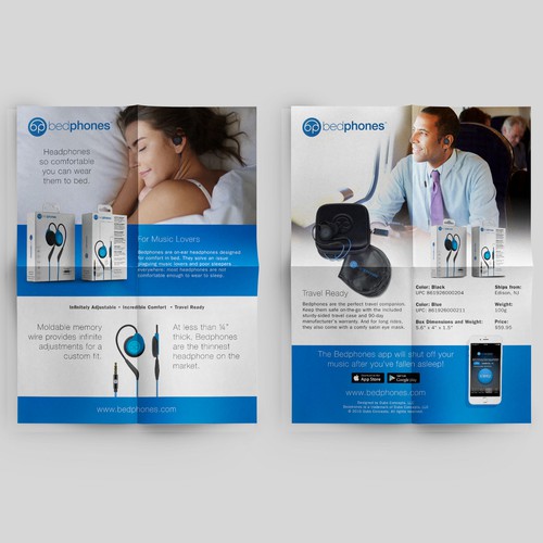 Develop an attractive sales sheet to help us sell more Bedphones!