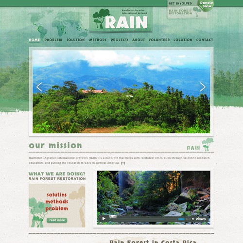 Help Rainforest Agrarian International Network with a new website design
