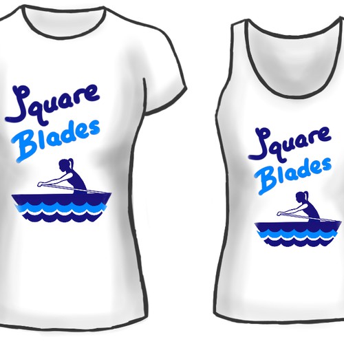 Square Blades Rowing T-shirt Design