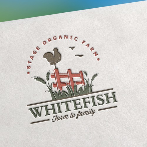 Logo design for Whitefish stage organic farm