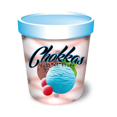 ice cream label design