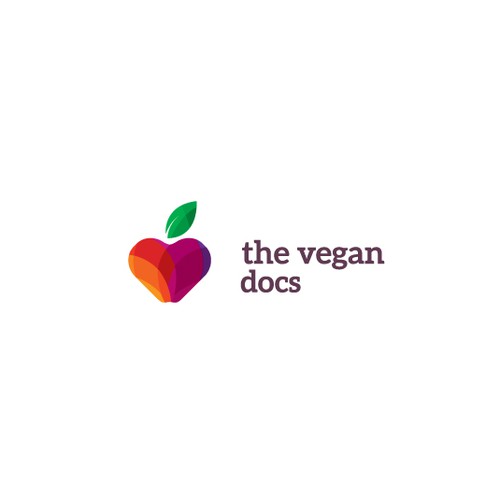 Heart-Apple Logo for a vegan based food - fitness.