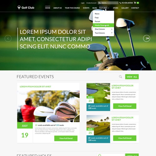 Design a Golf Club Website Template!