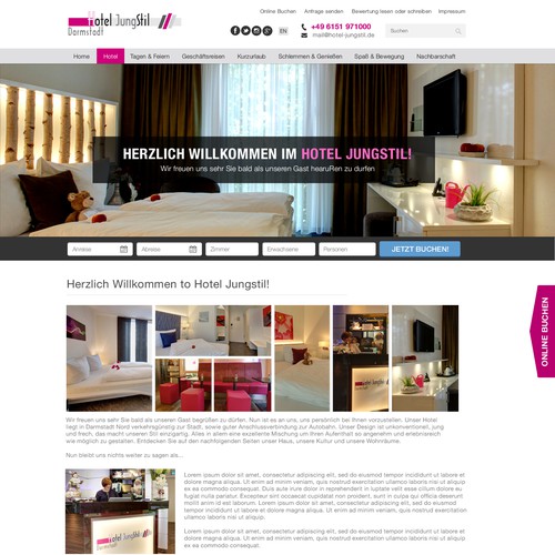 Create responsive WEB DESIGN for a Design Hotel