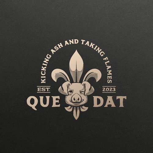 Vintage, fun logo concept for barbecue charity team.