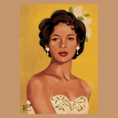 Vintage pin up style illustration