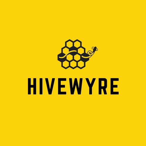 Hivewyre - the logo design project for designers, simple, elegant, tech.