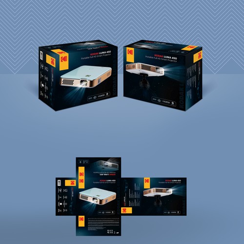  Packaging for KODAK LUMA 450 Portable Full HD Smart Projector