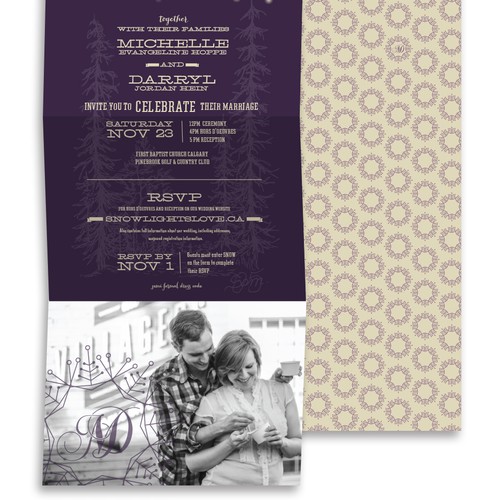 Unique Wedding Invitation for Darryl & Michelle's