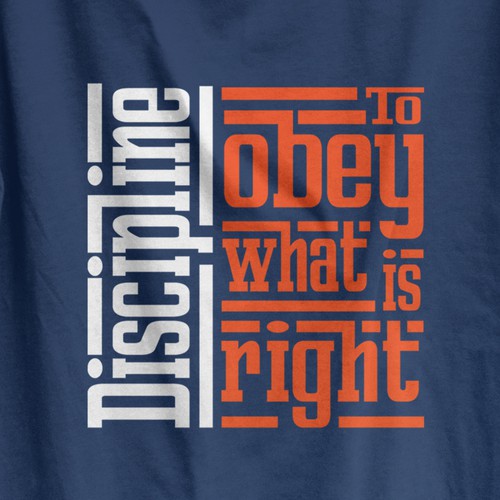 Discipline Typography T shirt Design