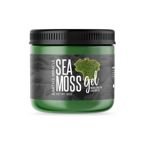 Sea Moss Gel Label design