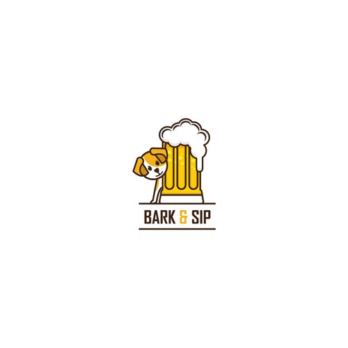 Modern logo for Bark and Sip