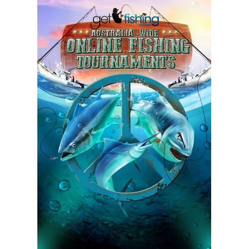 Create a remarkable fishing tournaments illustration for Get Fishing!