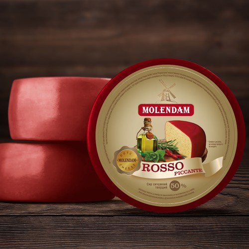 Packaging design for MOLENDAM TM cheese