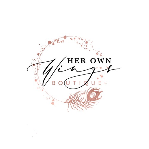 rose gold feminine logo