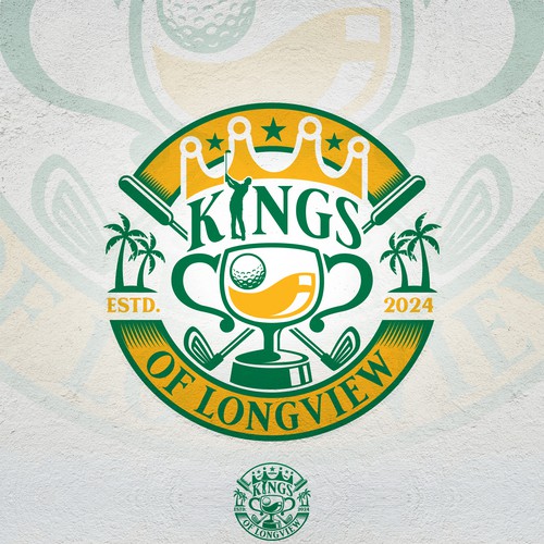 Logo for a golf team named the “Kings of Longview”.