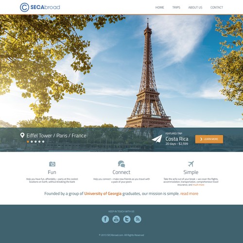 See Every Country Abroad ("SEC Abroad") needs a new website design