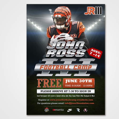 John Ross III Football Camp Flyer