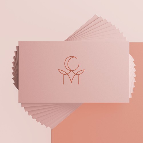 Moon and stars- monogram CM