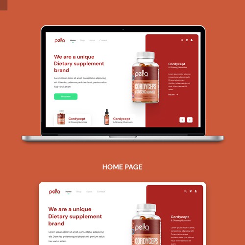 Pella Nutritions Web Design Concept