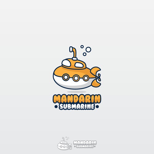 cartoon submarine logo for mandarin submarine