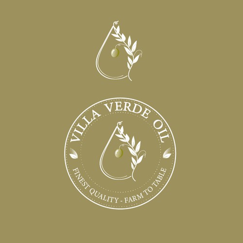 Organic logo design for olive oil company