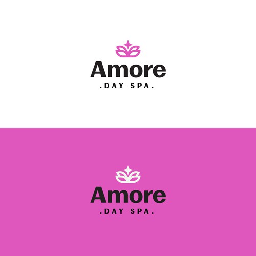 Bold logo for AMore day spa