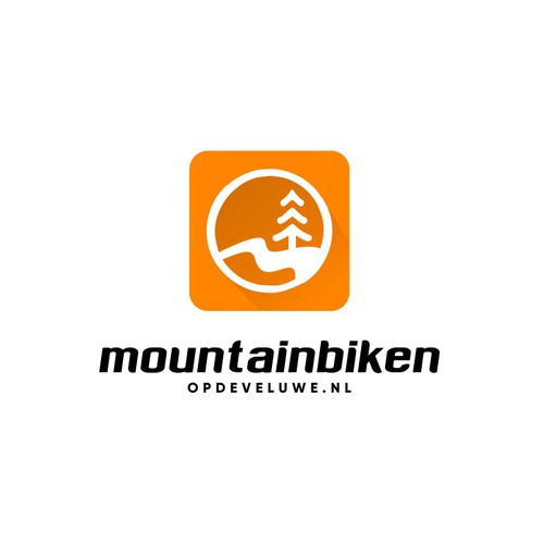 Cool and simple logo for "Mountainbiken Opdeveluwe.nl".