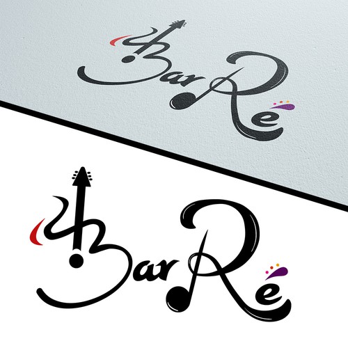 playful logo concept for music shop