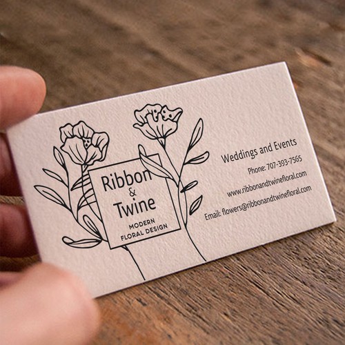 Floral design business card