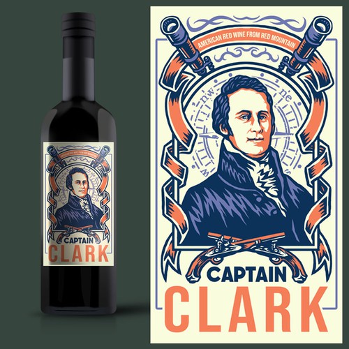 Bold American wine label with the spirit of adventure