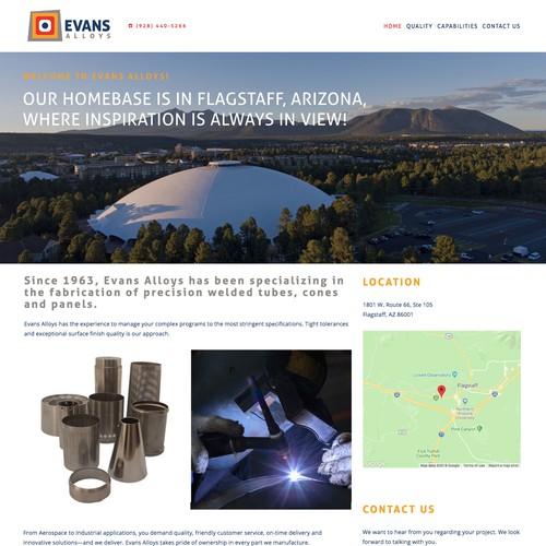 Evans Alloys branding and website project